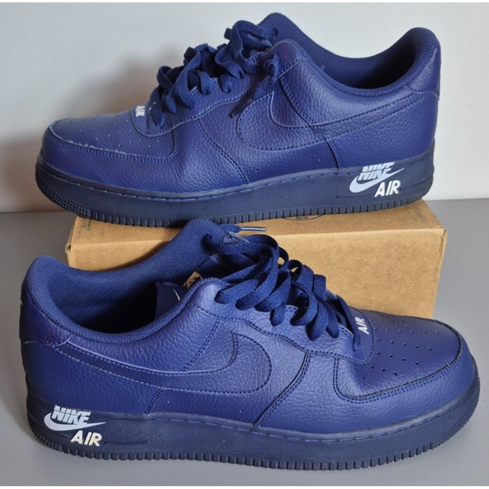 Nike Air Force 1 AF1 Low Blue Void Leather Shoes Mens 13 AJ7280-402